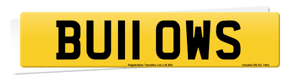 Registration number BU11 OWS